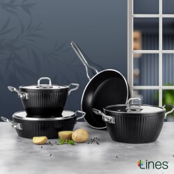 Lines Granit 7 Parça Ezme Ayseren Set Metal Kulp - 2