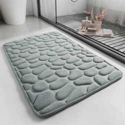 Memory Non-Slip Bath Mat Gray