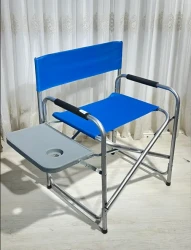 Bardaklıklı Katlanır Piknik Sandalyesi - Mavi