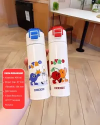 Çocuklar İçin Renkli Baskılı Termos 