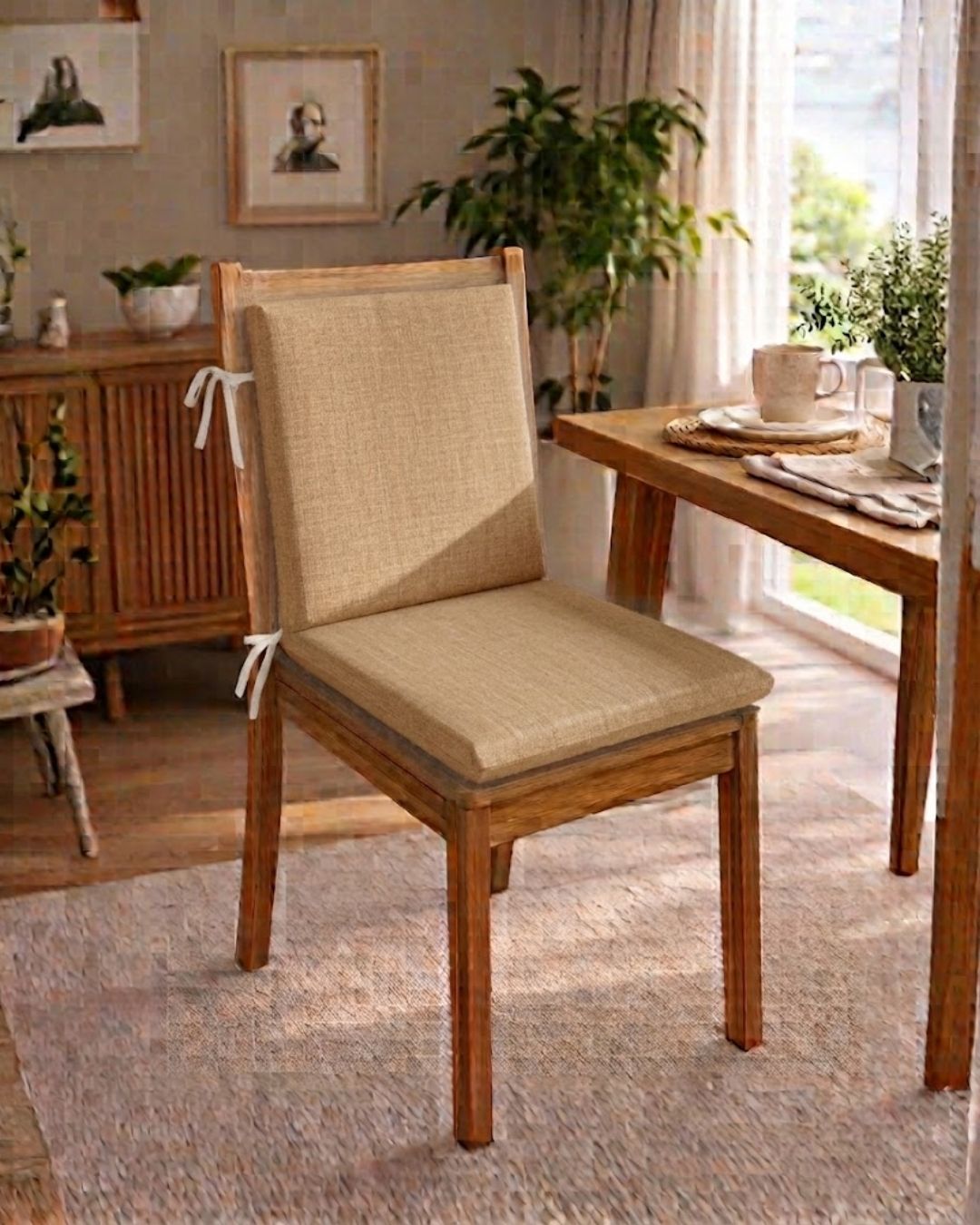  Sandalye Minderi 6'lı ( Düz Renkli )