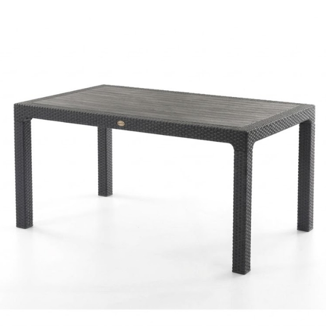 HENIVER 90X150 CAMSIZ MASA KAHVE-GRI