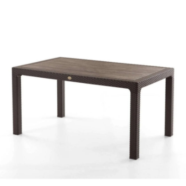HENIVER 90X150 CAMSIZ MASA KAHVE-GRI