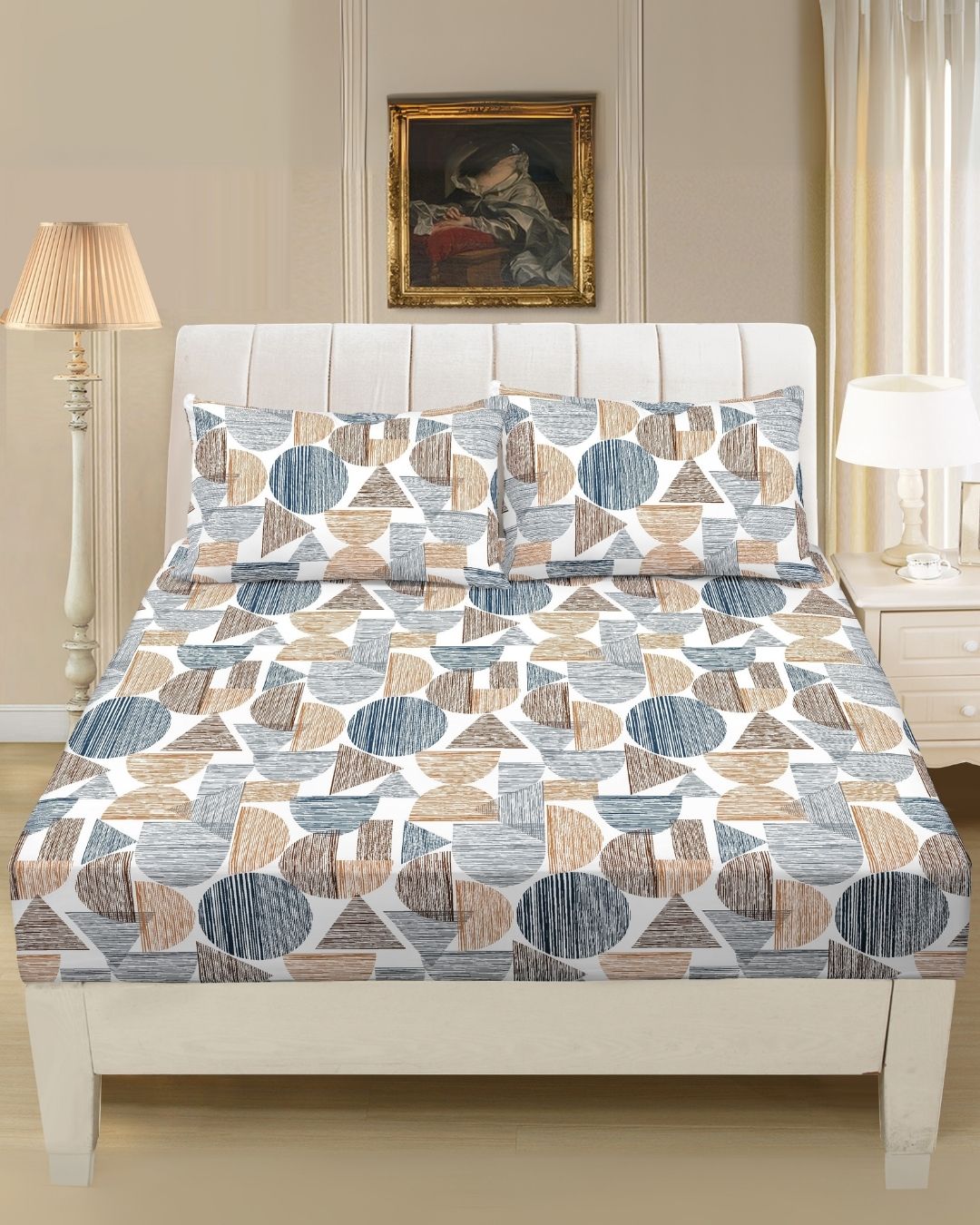 Mikro Saten Fitted Set Battal Boy 180x200 Desenli 