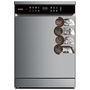 ARNICA DW-D07DX Silver Full Touch Bulaşık Makinesi