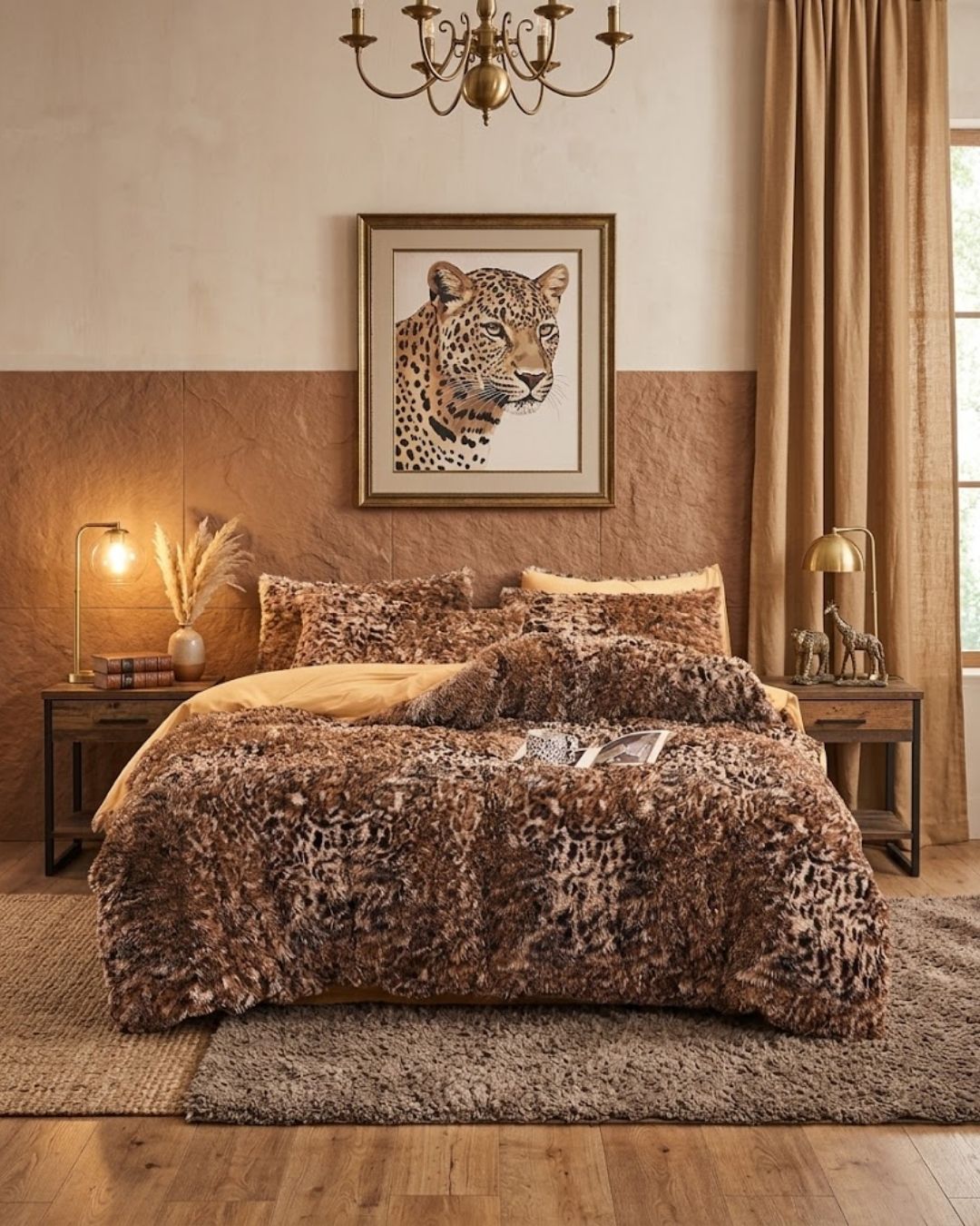 Peluş Nevresim Takımı Desenli Çift Kişilik