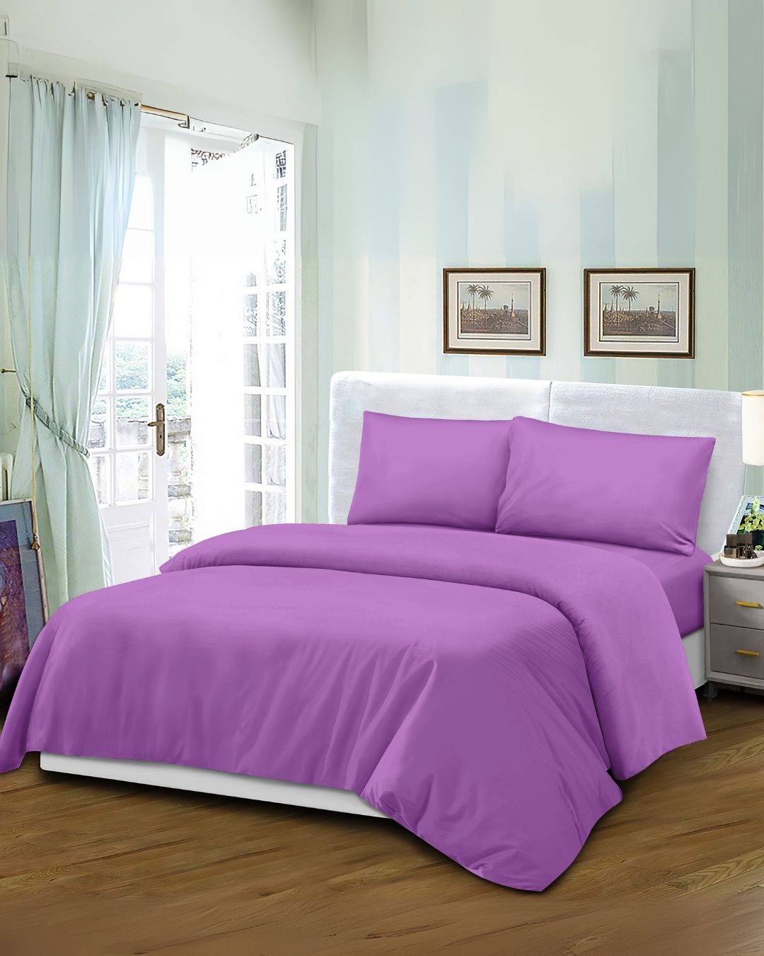 Mikro Saten Nevresim Takımı Tek Kişilik 105x200 Düz Renk