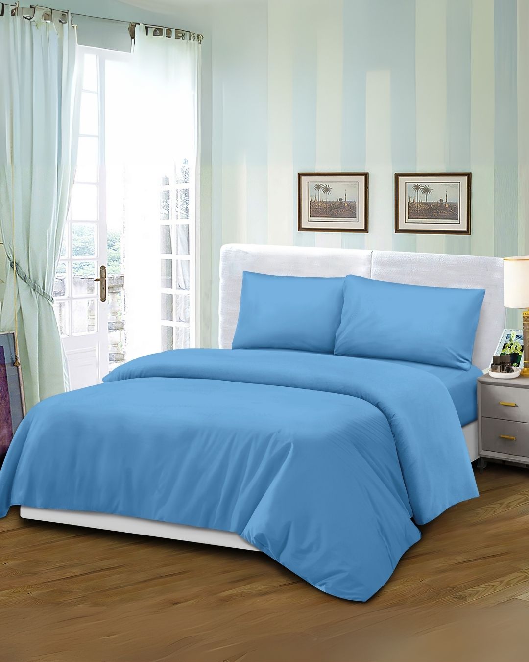 Mikro Saten Nevresim Takımı 1.5 Kişilik 125x200 Düz Renk