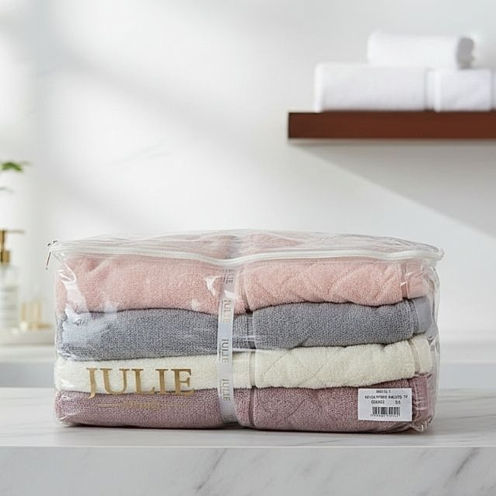 JULIE ASYA 4LU 70X140 KADIFE HAVLU
