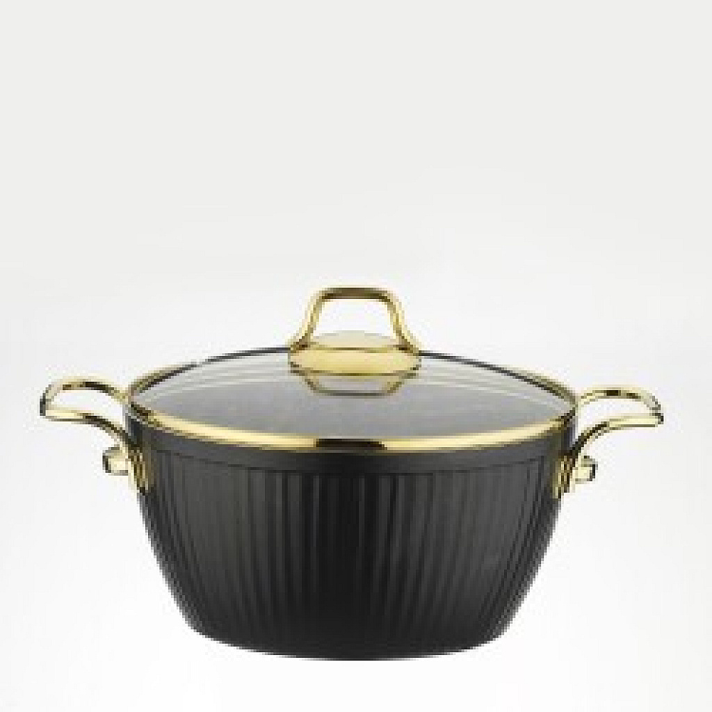 Lines Maya 22Cm Derin Granit Tencere Altın Kulp