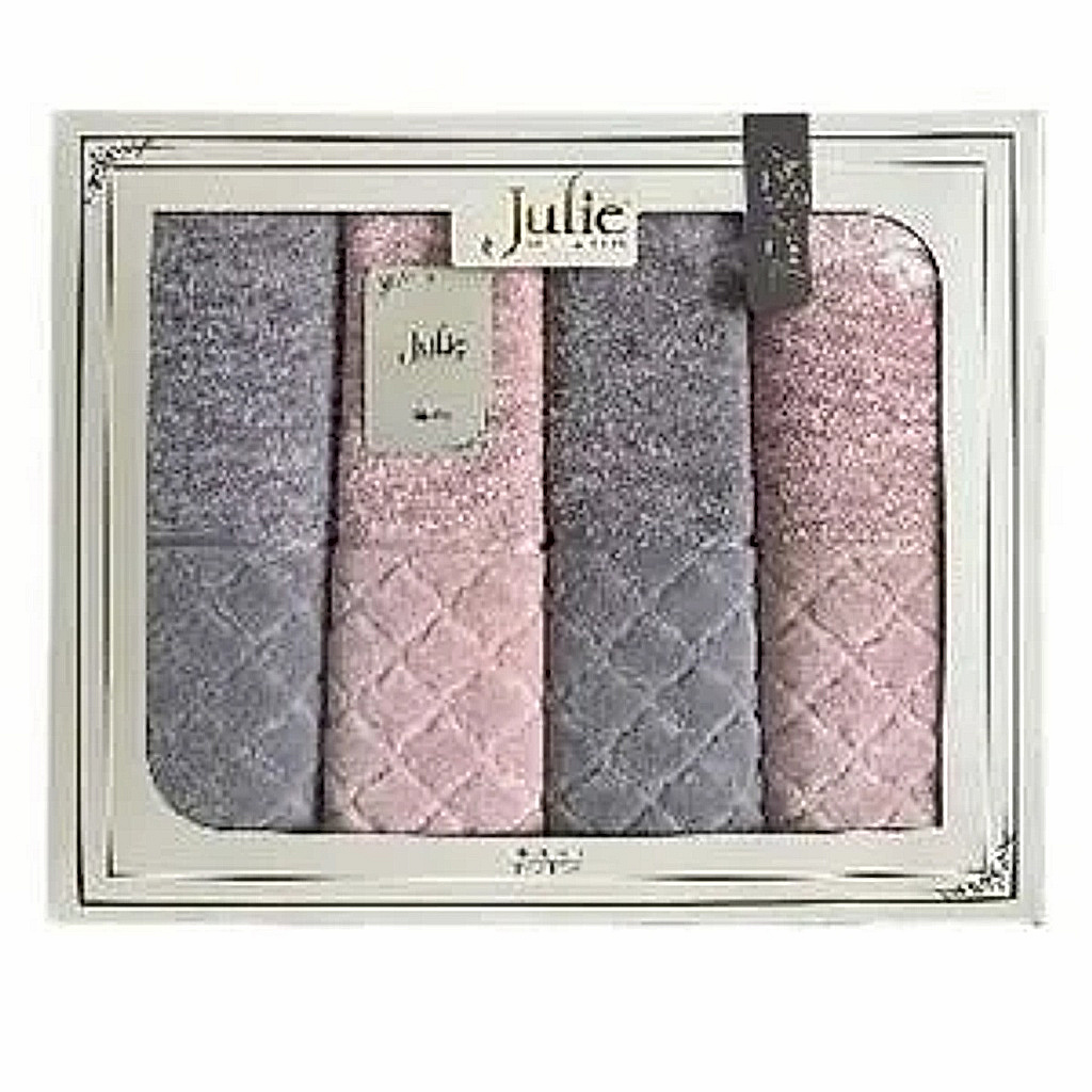 JULIE ASYA 4LU 50X90 KADIFE HAVLU