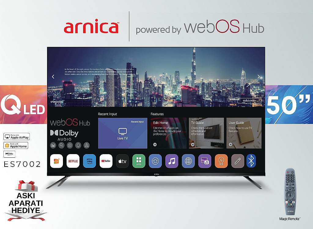 ARNICA ES7002 50'' QLED WEBOS TV
