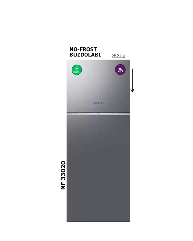 Regal NF 33020 SİLVER BUZDOLABI NO-FROST