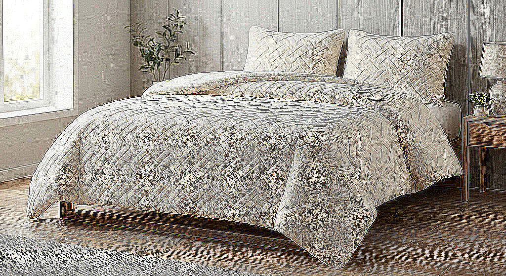 Merinos Kürk Comferter Set