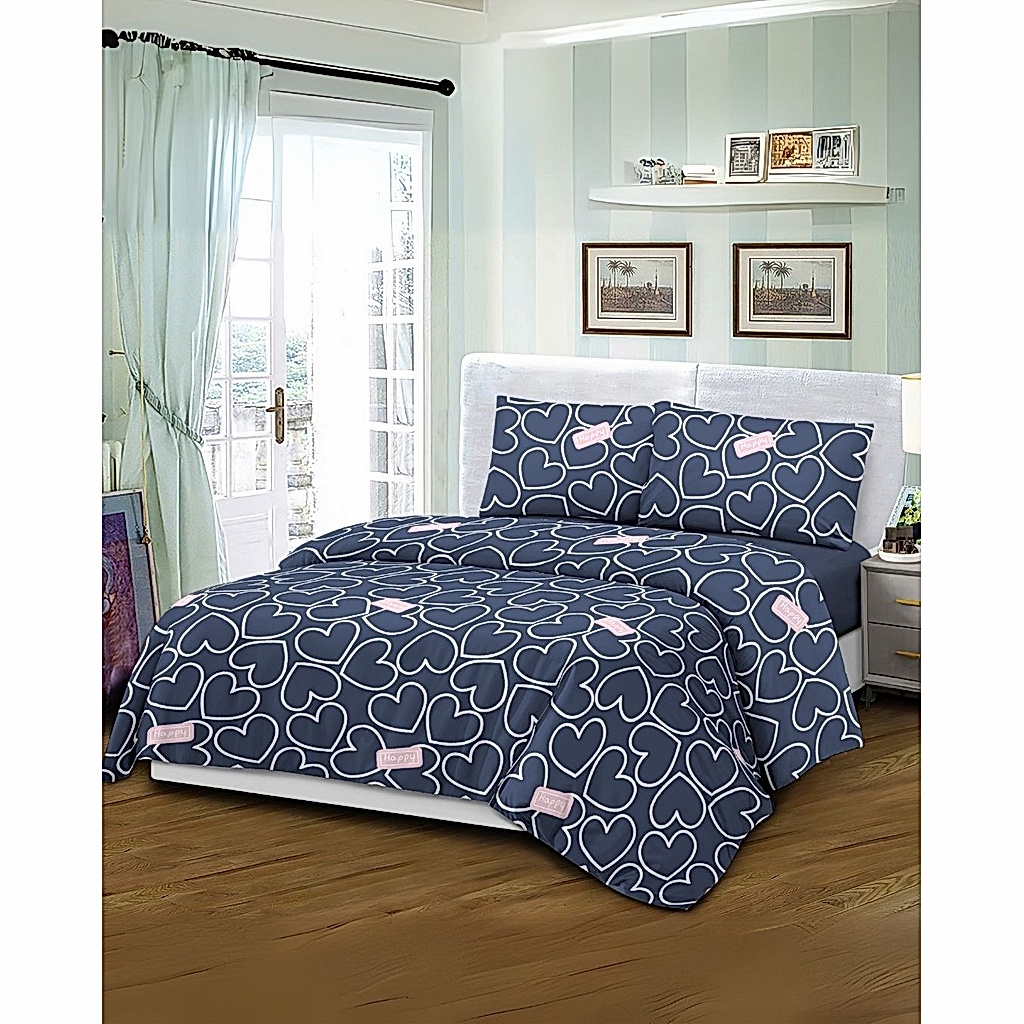 Mikro Saten Nevresim Takımı Tek Kişilik 105x200 Desenli 