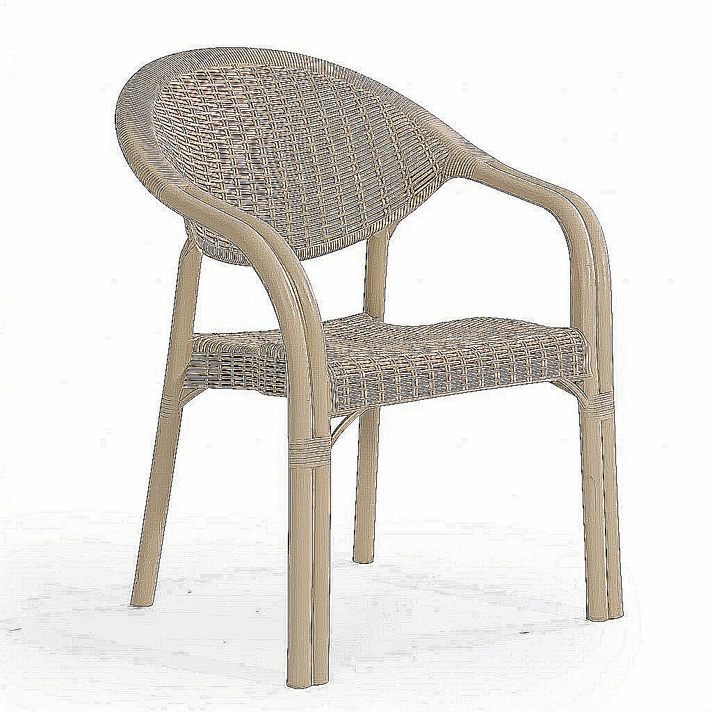 HENIVER BAMBU SANDALYE BEYAZ CAPPUCCINO