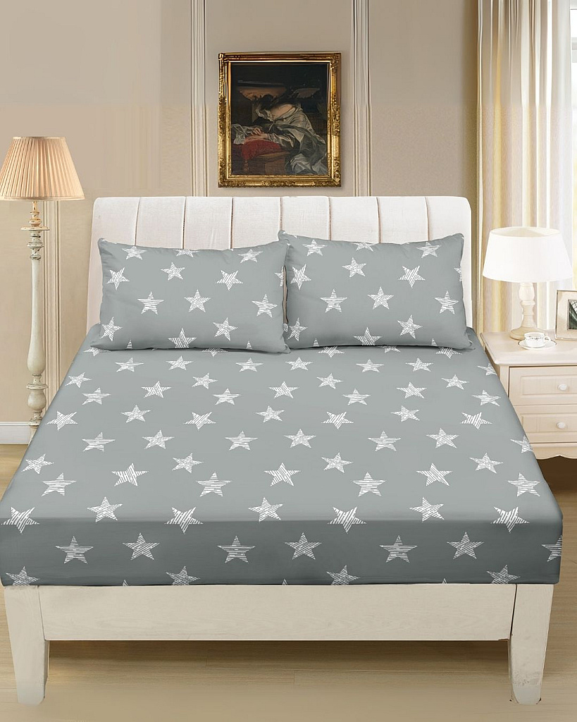Mikro Saten Fitted Set Battal Boy 180x200 Desenli 