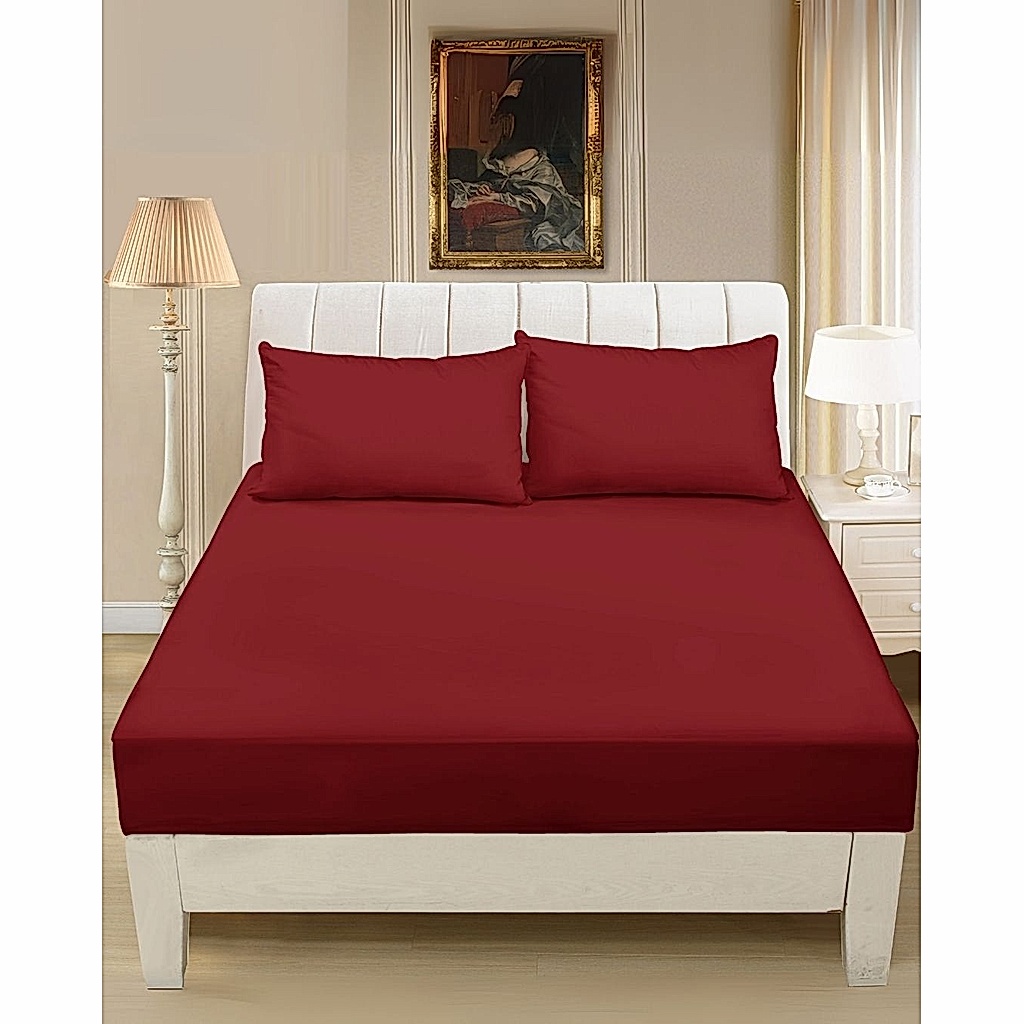 Mikro Saten Fitted Set Çift Kişilik 165x200 Düz Renk 