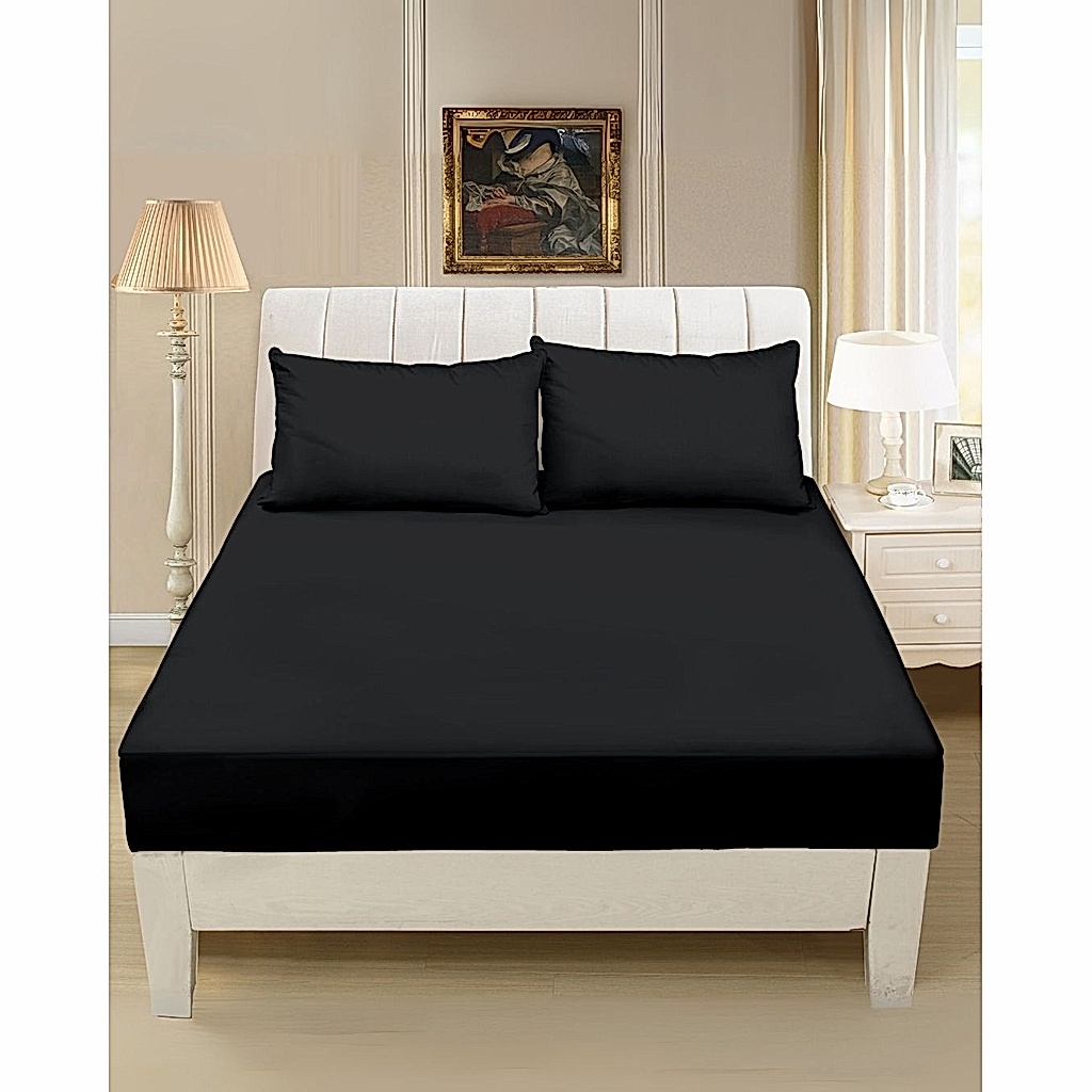 Mikro Saten Fitted Set Çift Kişilik 165x200 Düz Renk 