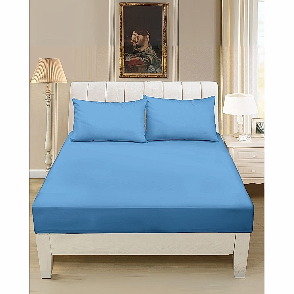 Mikro Saten Fitted Set Çift Kişilik 165x200 Düz Renk 