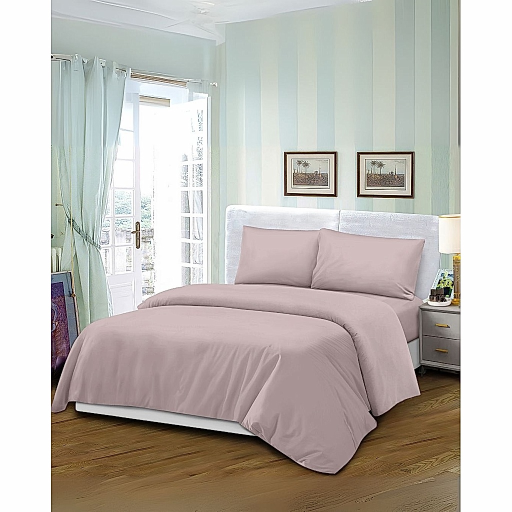 Mikro Saten Nevresim Takımı Tek Kişilik 105x200 Düz Renk