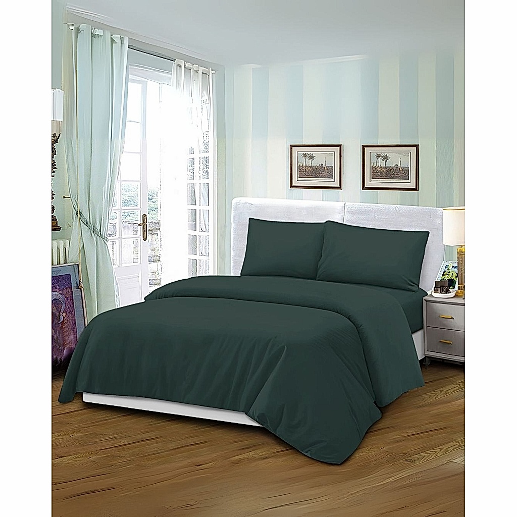 Mikro Saten Nevresim Takımı 1.5 Kişilik 125x200 Düz Renk