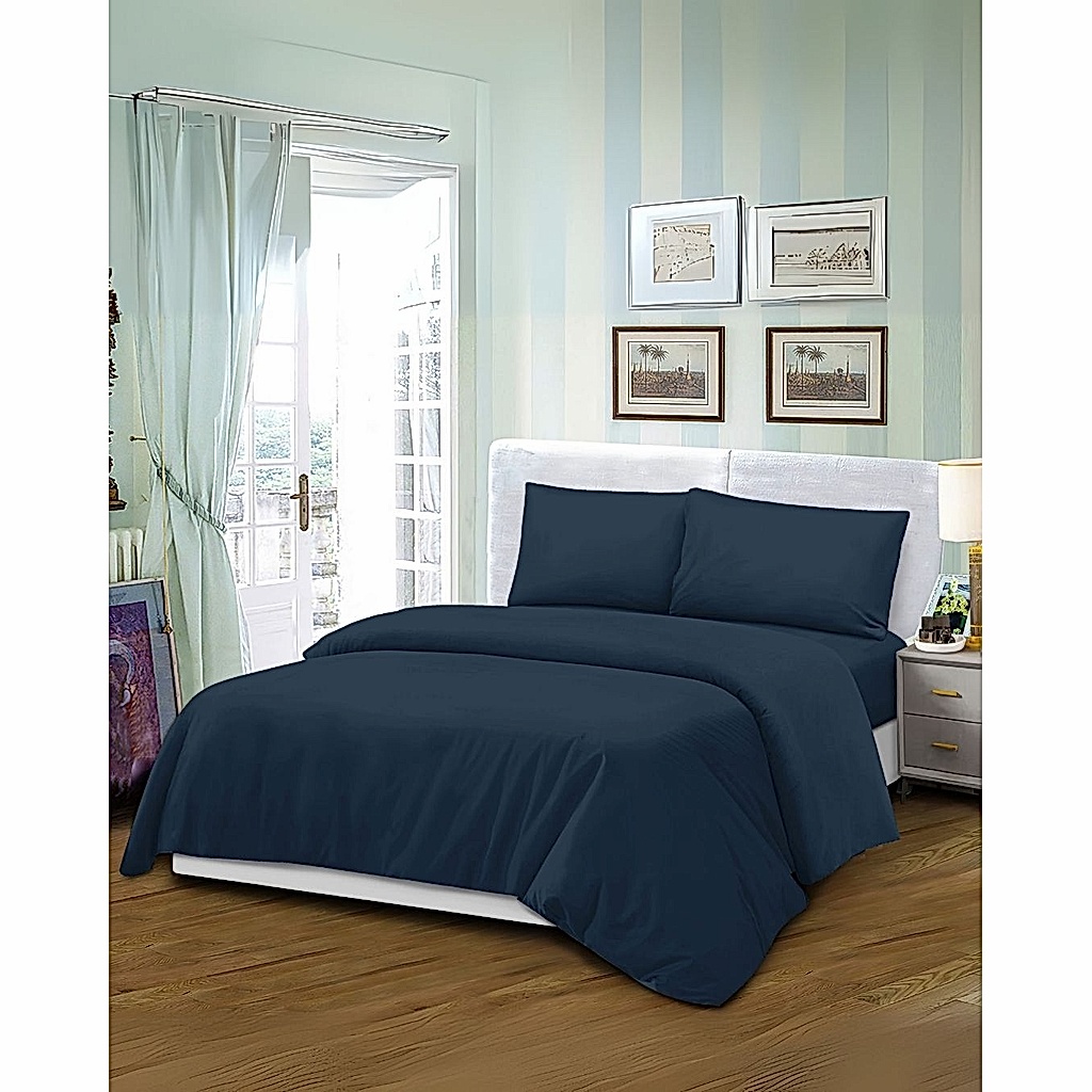 Mikro Saten Nevresim Takımı Battal Boy 180x200 Düz Renk