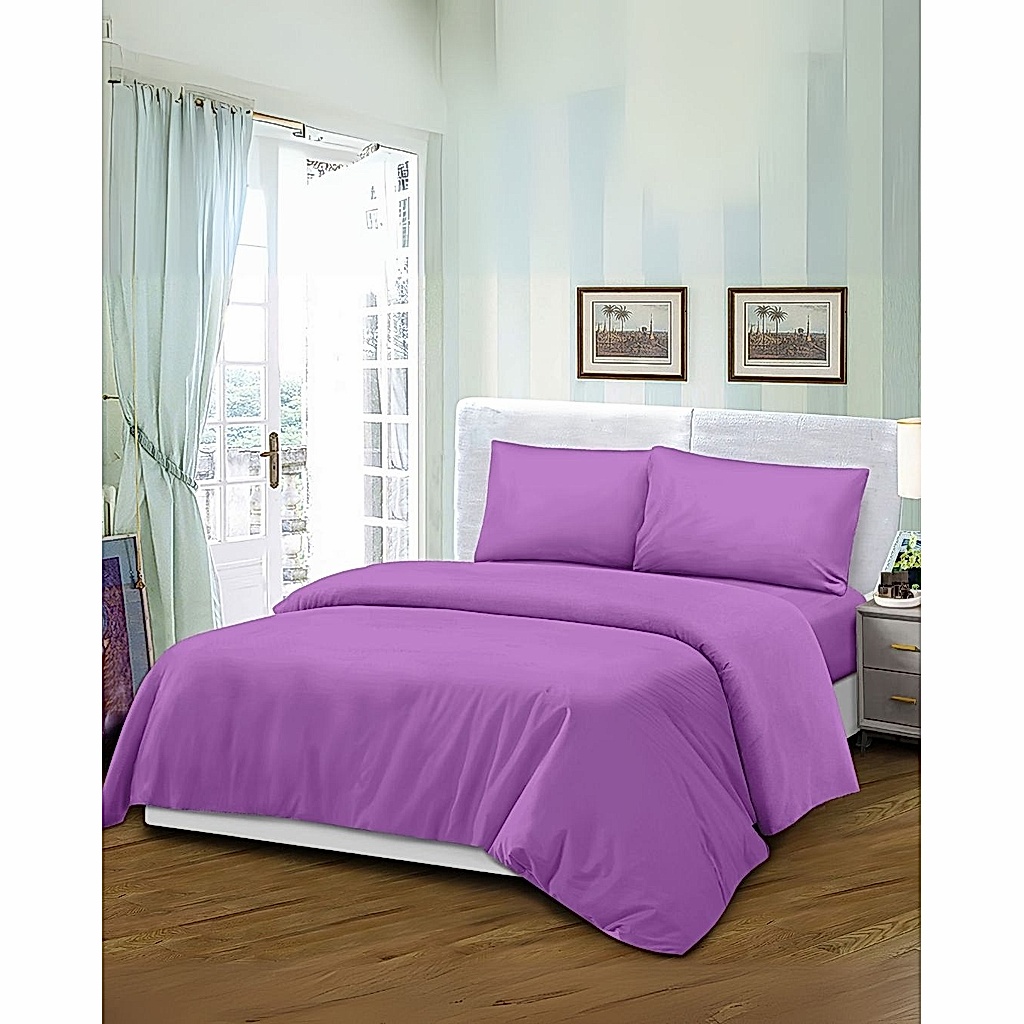 Mikro Saten Nevresim Takımı Battal Boy 180x200 Düz Renk