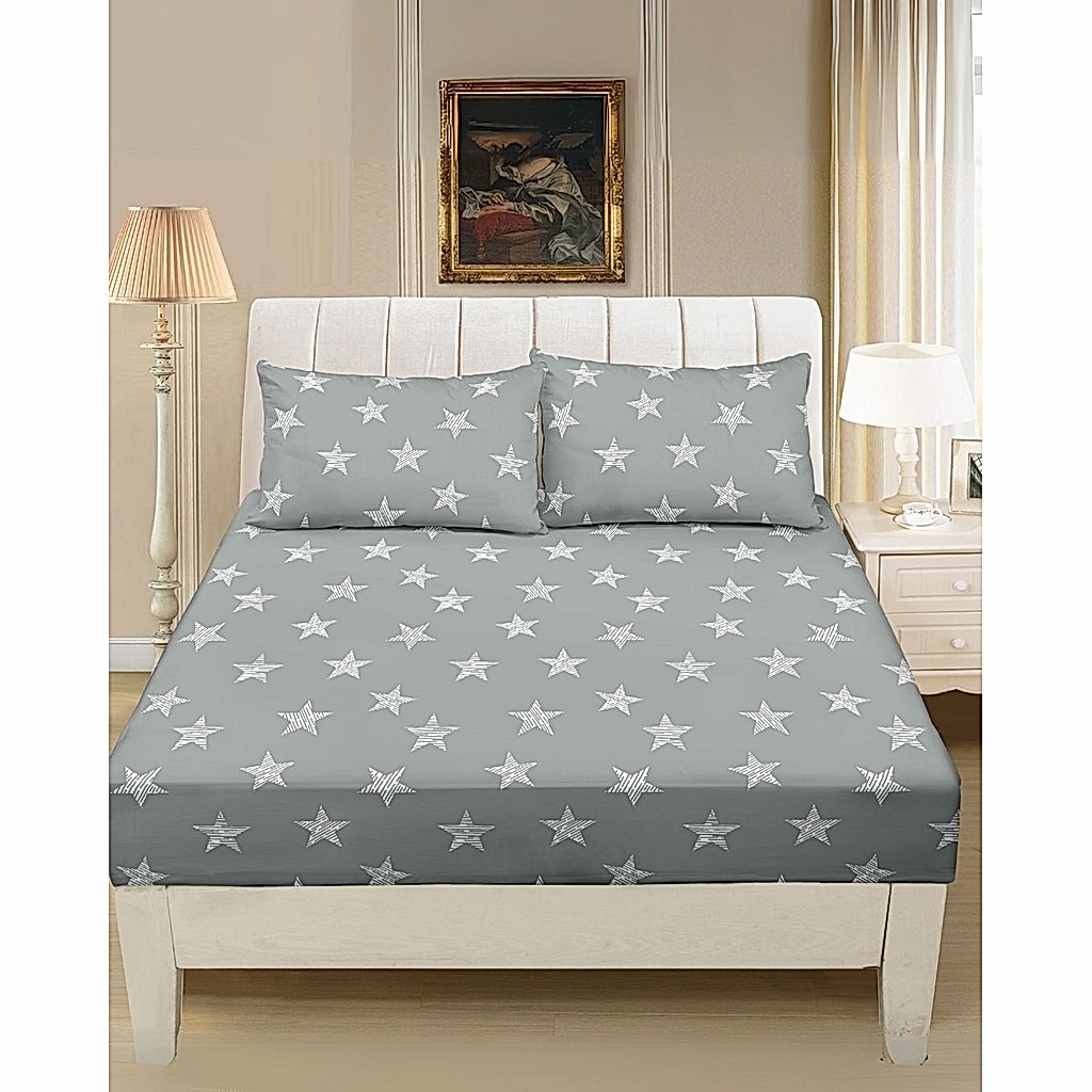 Mikro Saten Fitted Set Battal Boy 180x200 Desenli 