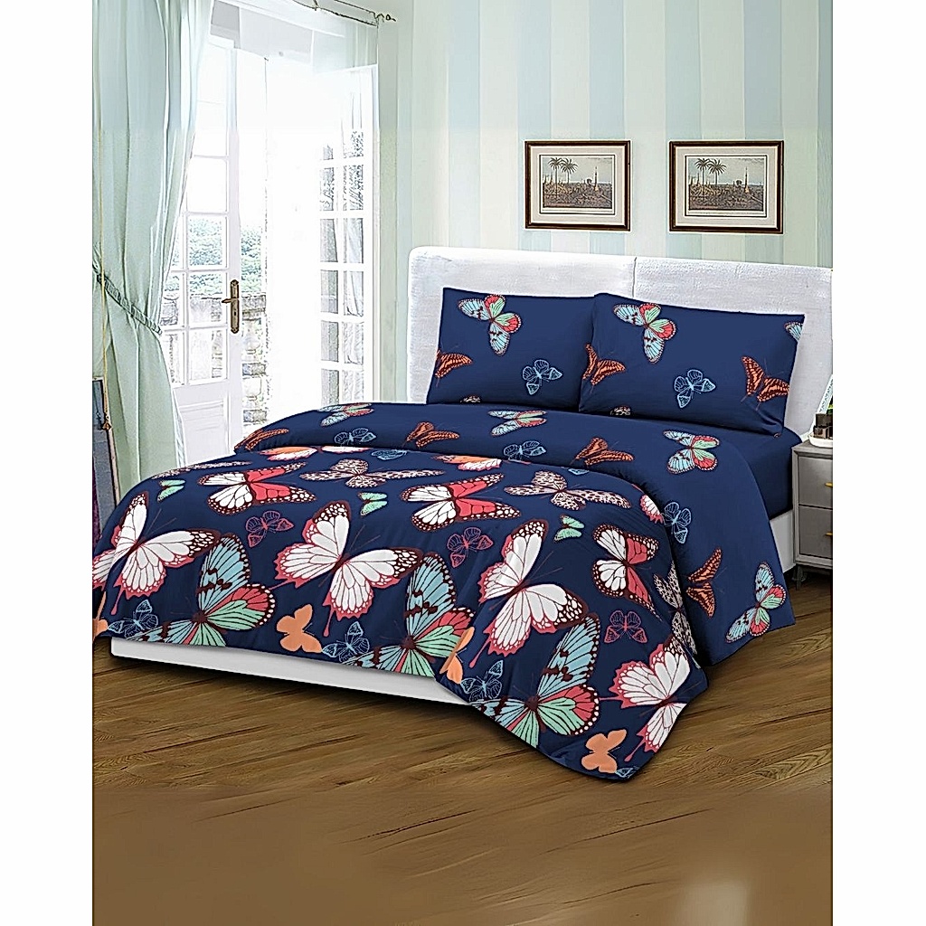 Mikro Saten Nevresim Takımı 1.5 Kişilik 125x200 Desenli 