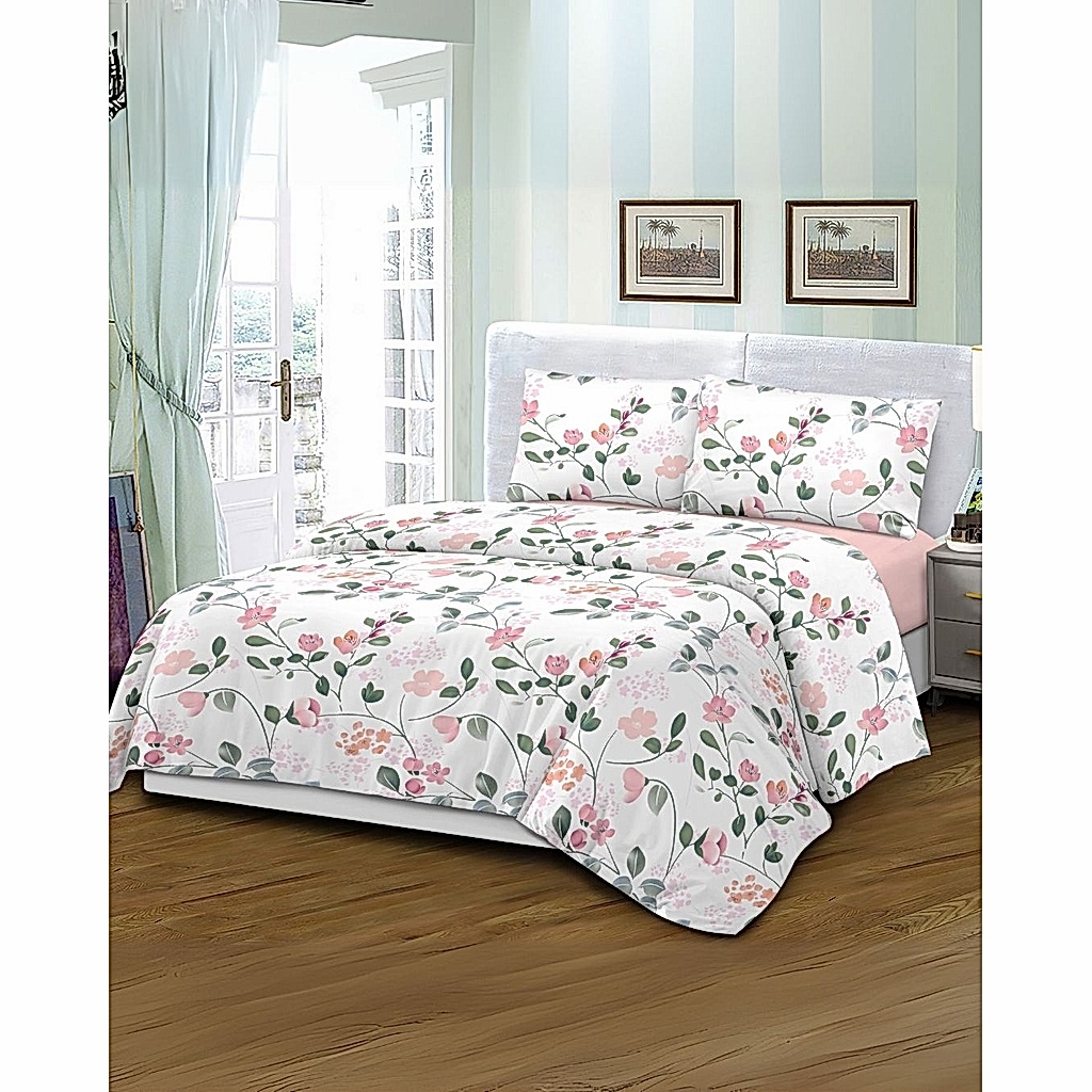 Mikro Saten Nevresim Takımı 1.5 Kişilik 125x200 Desenli 