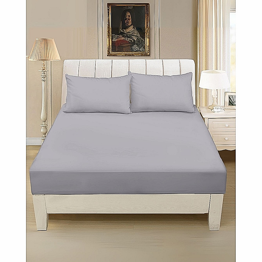 Mikro Saten Fitted Set Battal Boy 180x200 Düz Renk 