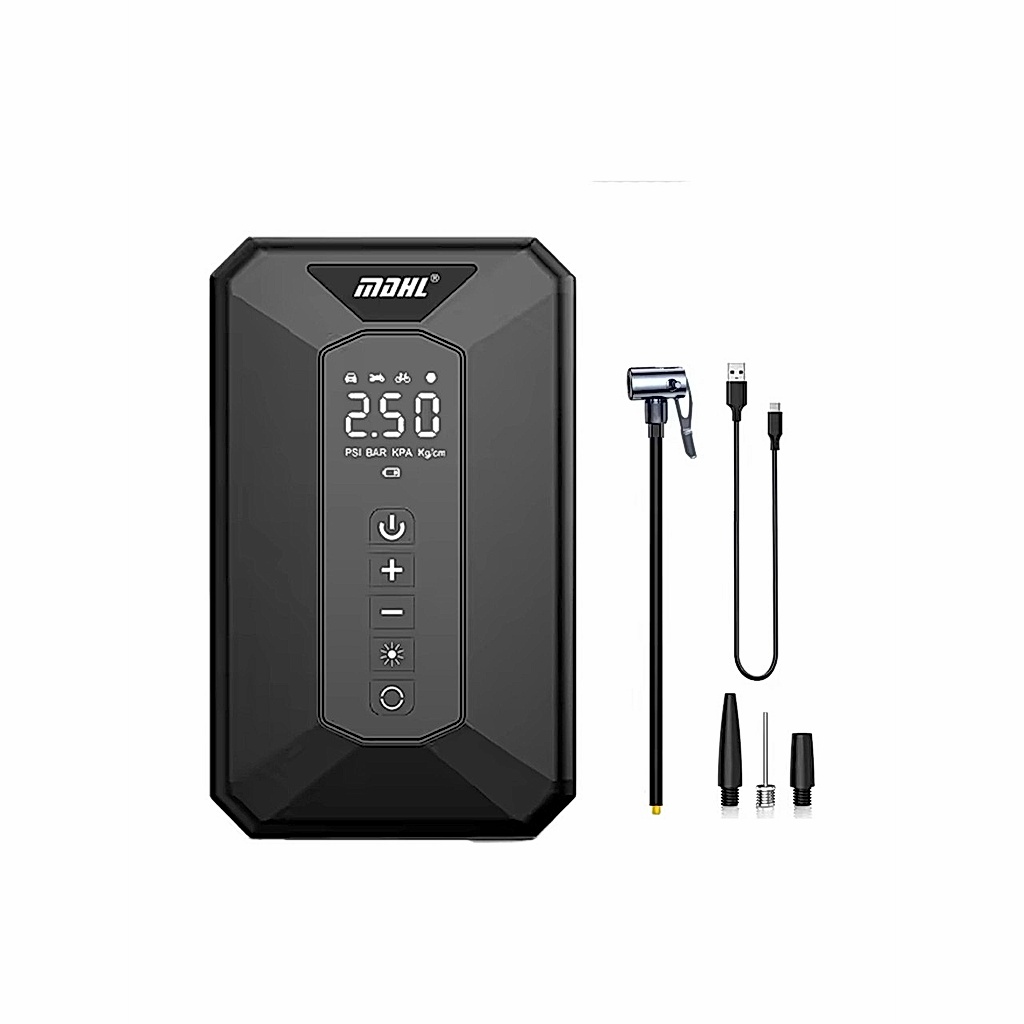 50W Işıklı Şarjlı Dijital Ekranlı Oto Lastik Şişirme Pompası Basınç Ayarlı Şarjlı Kompresör