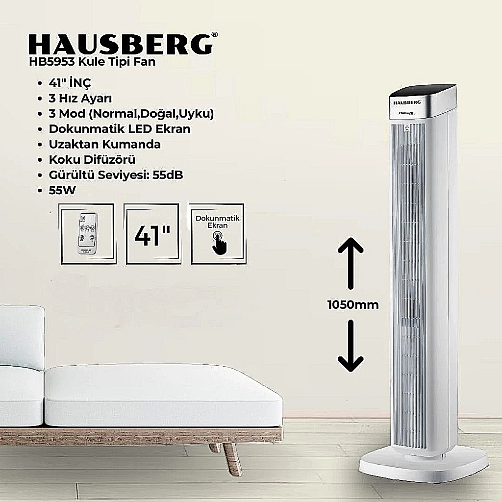 Hausberg HB5953 Kule Tipi Fan