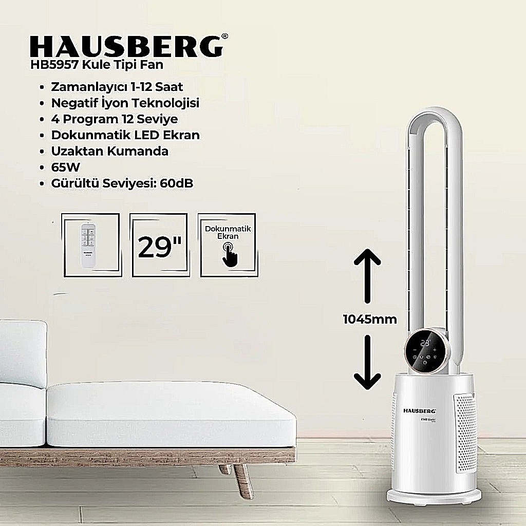 Hausberg HB5957 Kule Tipi Fan