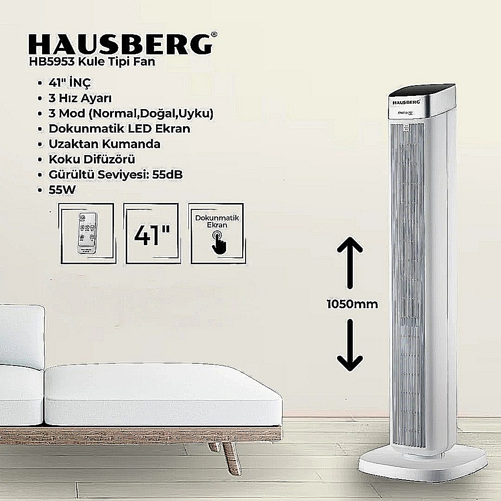 Hausberg HB5953 Kule Tipi Fan
