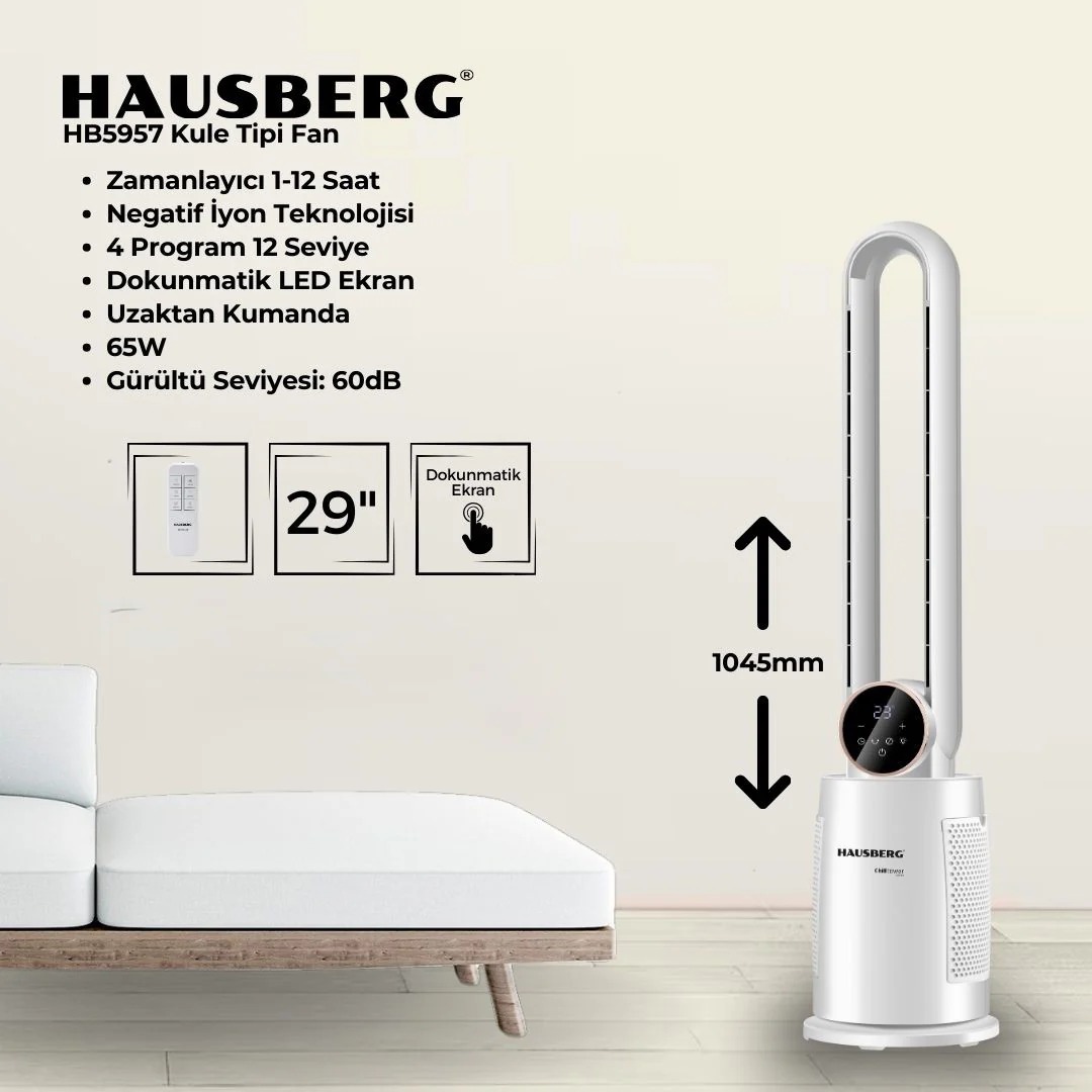 Hausberg HB5957 Kule Tipi Fan