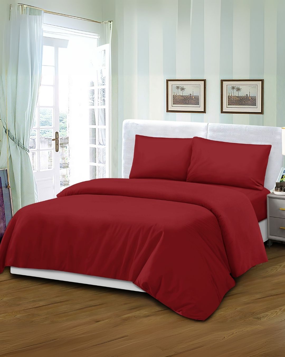 Mikro Saten Nevresim Takımı Tek Kişilik 105x200 Düz Renk