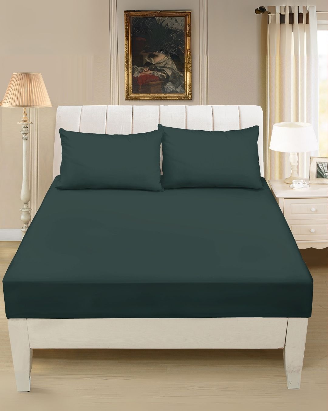 Mikro Saten Fitted Set Çift Kişilik 165x200 Düz Renk 