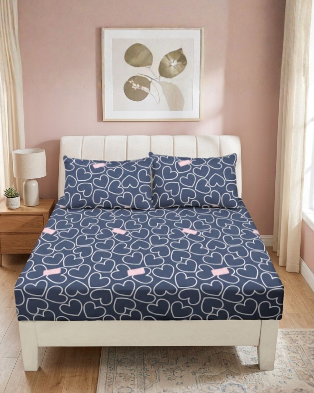 Mikro Saten Fitted Set Battal Boy 180x200 Desenli 