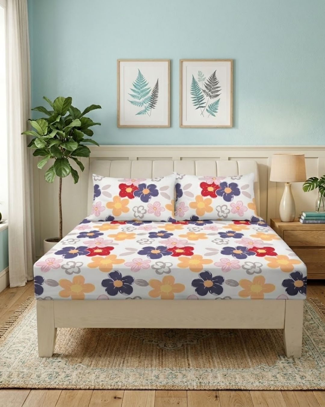 Mikro Saten Fitted Set Tek Kişilik 105x200 Desenli 