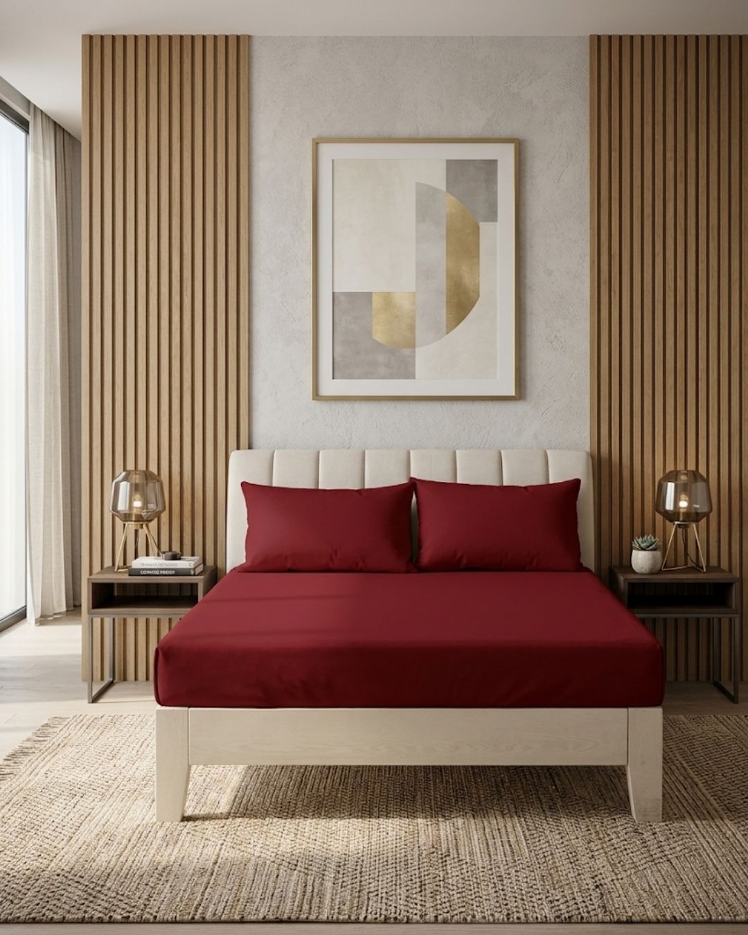 Mikro Saten Fitted Set - Kırmızı 