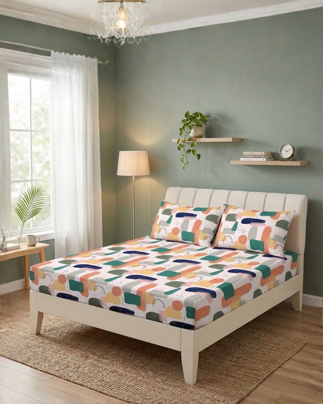 Mikro Saten Fitted Set Battal Boy 180x200 Desenli 