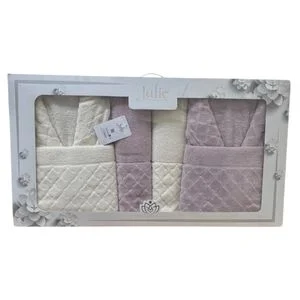 JULIE ASYA KADIFE AILE BORNOZ SETI CIFTLI