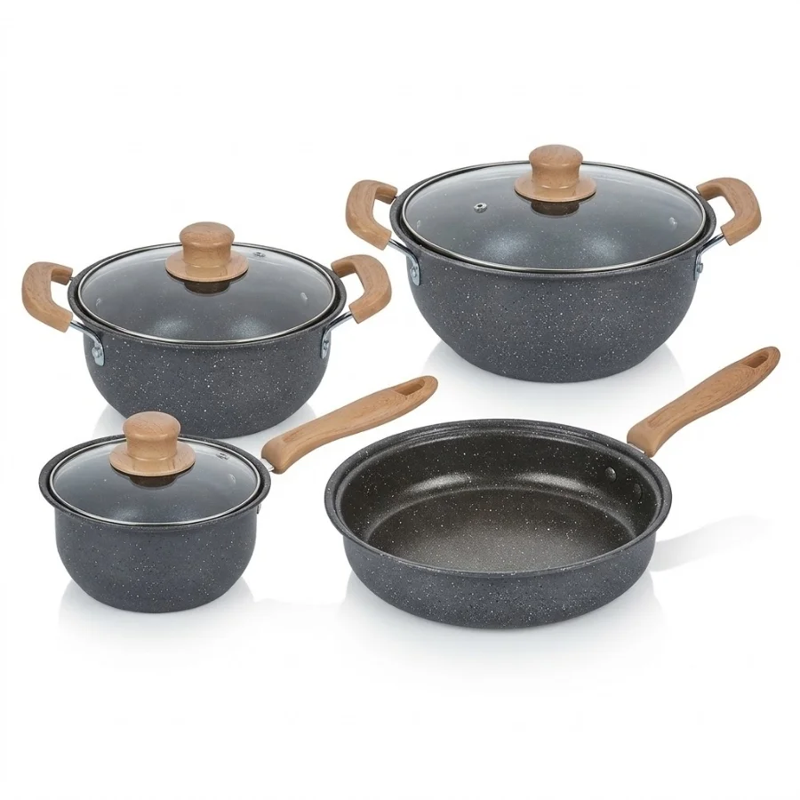 Hotchef 7 Parça Granit tencere Seti TTG170