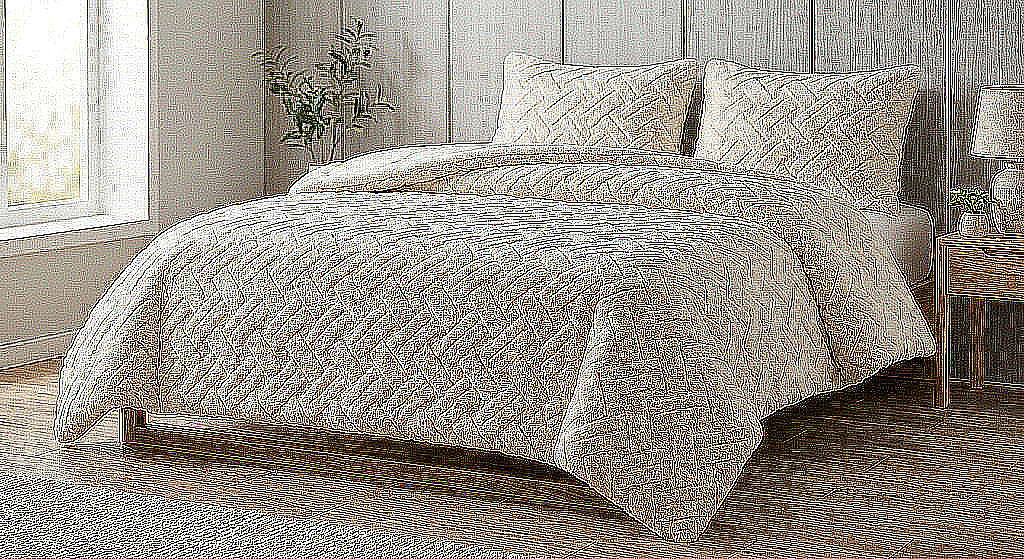 Merinos Kürk Comferter Set