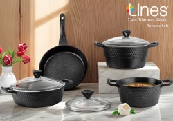 Yonca 7 Parça Granit Titanyum Döküm Set - 1